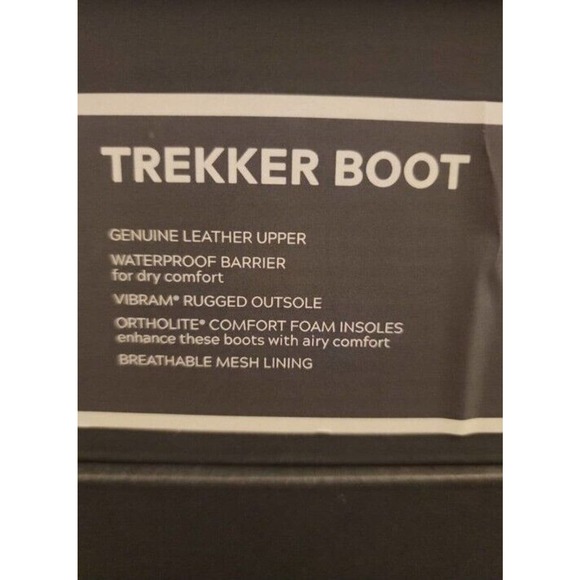 Alpine Design Mens Trekker Hiker Vibram Waterproof Leather Boots Brown Size 10